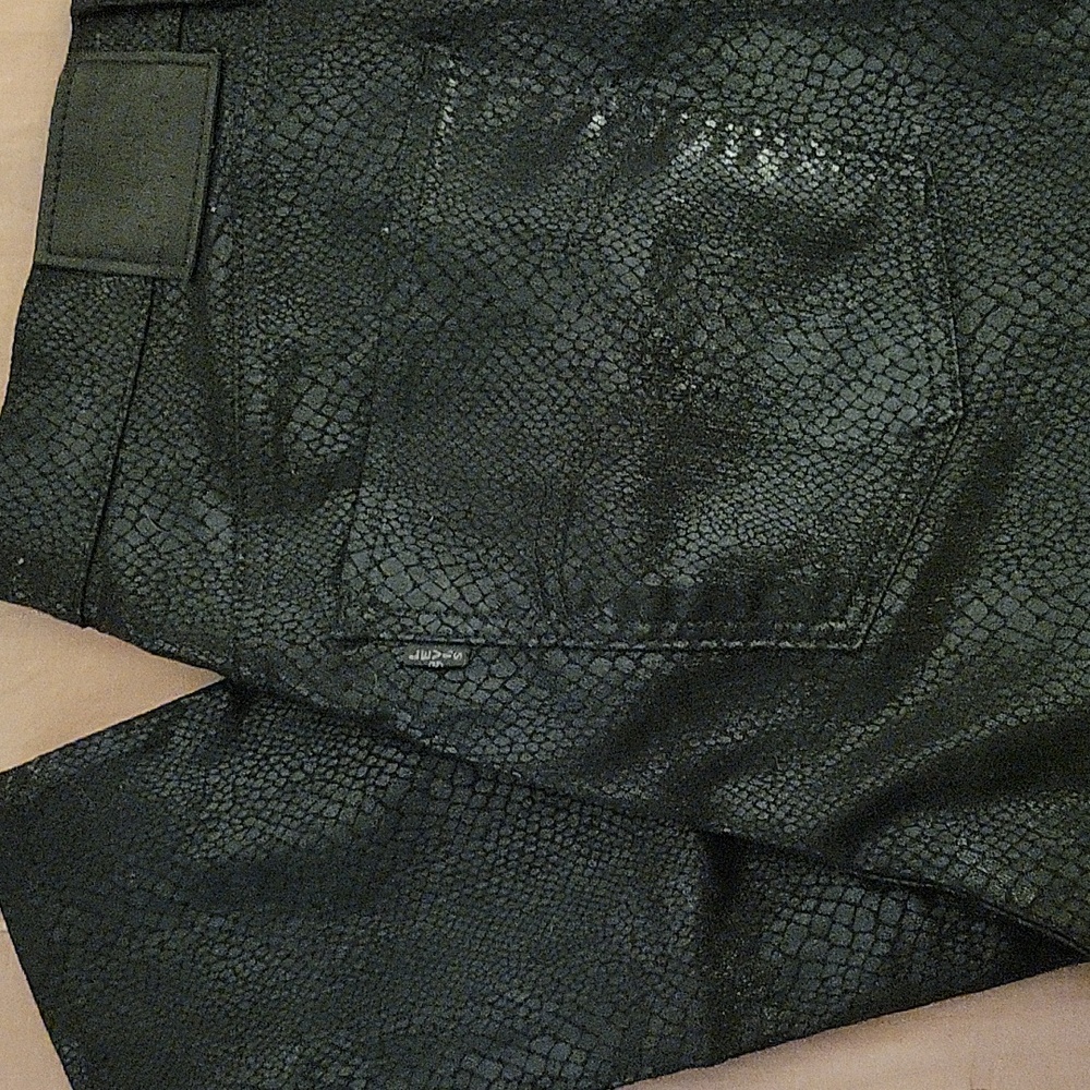 LEVI'S PREMIUM Black Snakeskin Mile High Stretch Jeans